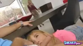 Harper Dillion Harper Gives Stepbro A Sneaky Blowjob Under The Table