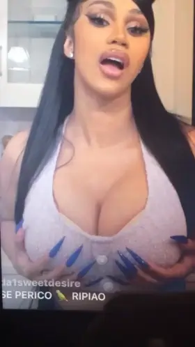 Cardi B makes you drain your milk to her ebony black women titties💦🤤