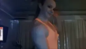 Enormous 21-yr Old Flexes Her Powerful Muscles