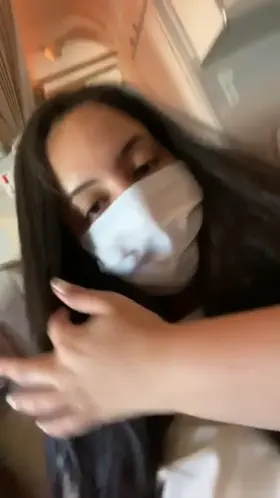 Actually got caught showing off my huge tits in the plane