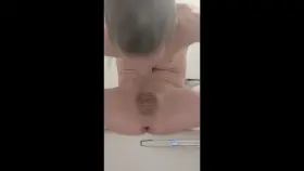 Short clip cumming in mouth after long self suck