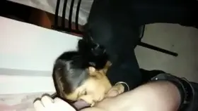 College Girl Sucking 2 frinds Cock other man watching