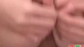 Sofia Takigawa tries a big one in her hairy pus - More at Japanesemamas com