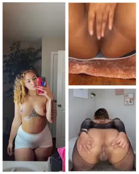 Caramel thot masturbating