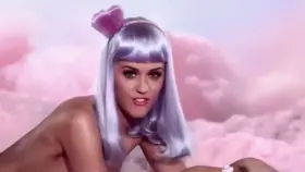Katy Perry Naked in Candy Land Clouds Compilation from 'California Gurls' (with sound in comments)