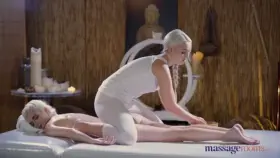 Massage Rooms Blonde nymphs Mia Casanova and Lovita Fate sensual orgasms