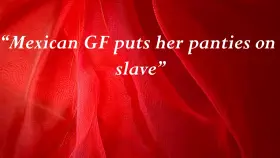 Mexican GF puts on her panties on me and busts my balls