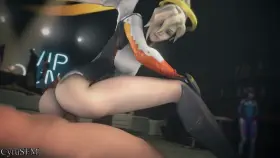 Mercy fan service at the VIP Lounge (Cyru) [Overwatch]