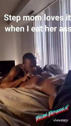 Slutty chocolate fuckdoll step mom