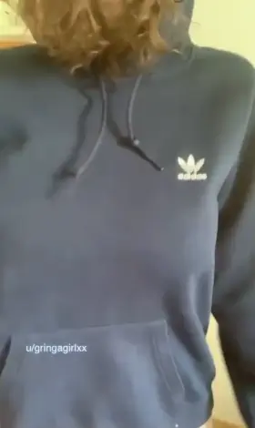 Even with a wide hoodie like that it's hard to hide my big tits🤭