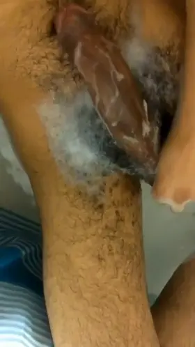 Making a mess in the shower