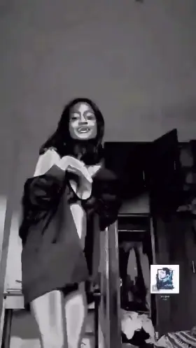 Showing off her skin