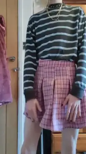 Just got this new skirt, what do you all think? Do you like what's underneath? 😏😋✨