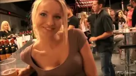 Staci Flashes Her Tits At A Bar