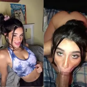 From TikTok To Sucking Cock 😱 ( More Free Collection Of Her In The Comment )