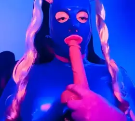 (OC) Treating my dildo right in a sexy latex outfit