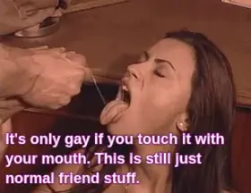 It's a very fine line, but this is still not gay...