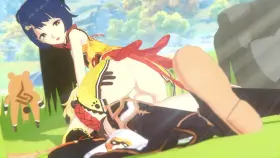 Xiangling cowgirl animation [oc][audio warning]