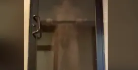 Boyfriend fucks me in gym steam room