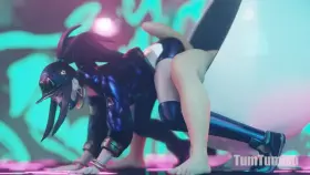 Akali moving her butt (Tumtumisu)