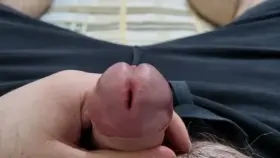 Playing with my foreskin. I almost came at the end