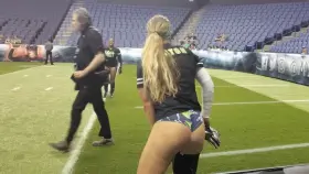 LFL Athlete Picks Her Wedgie (with Slow-mo) [Source in comments]