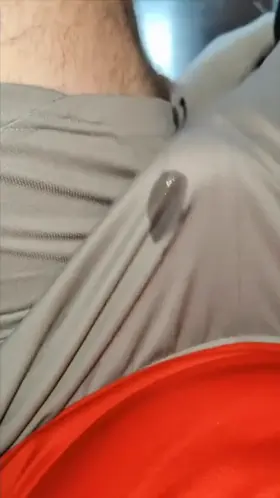 Boyfriend jacked me off until I came inside my shorts