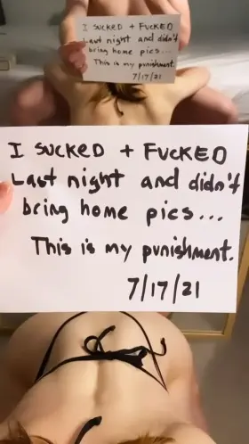 Remember last night's viral post? Here she is this morning, when she reveals that she and FWB were too busy to take pics to bring home to daddy. She won't make that mistake again.