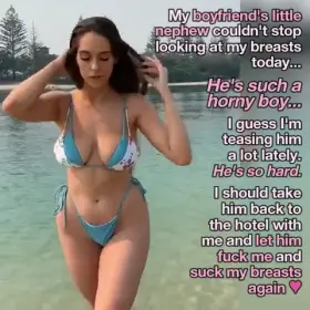 My little nephew and my girlfriend are really enjoying this vacation [Gf/Nephew/Cheating]