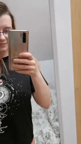 I am usually without a bra so it's easy to drop them 🥰