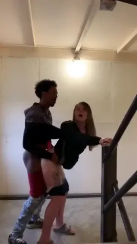 Snucked Out To Fuck In Stairway With Random Dude