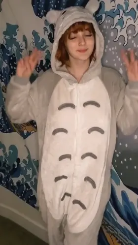 My Totoro onesie is too hot...