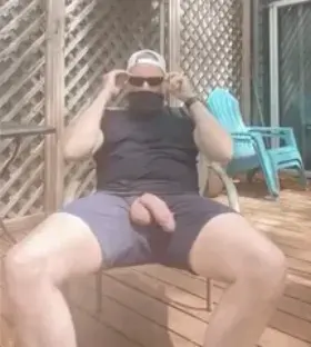 Just a dad hanging on the deck