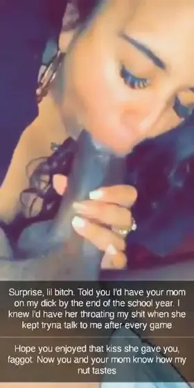 Mom was supposed to come back from the game with sis, but she came home hours after it ended. Then she gave me a kiss on the lips for the first time since I was a kid. I get this message from my bully a few minutes later