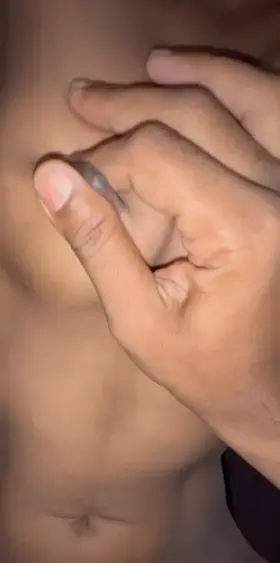 Playing with her nipples is my favourite pass time