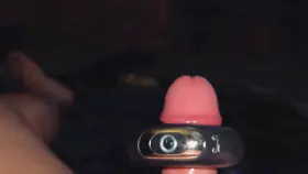 Vibrating cock ring feels good.