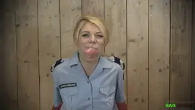 Lolly Anne PVC Tape Gagged