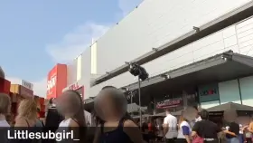 Flashing pussy and tits in crowded mall. This is insanity