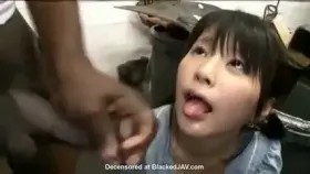 Japanese woman travels to America to swallow Black men's cum