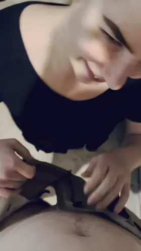 God I love feeling his thick cock in my mouth and throat 🤤