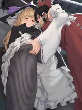 Rubbing her cock through her pants (pink pet bottle)