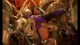 Starfire vs. One Hundred Parademons (FroggySfm, ImJustThatKinky, BritishKassVA) [DC]