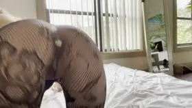 Twerking in fishnets is next level