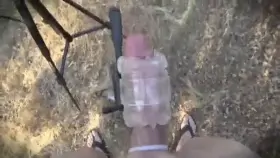 Fleshlight Masturbating Outdoor