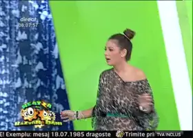 Roxana Vancea braless on live TV