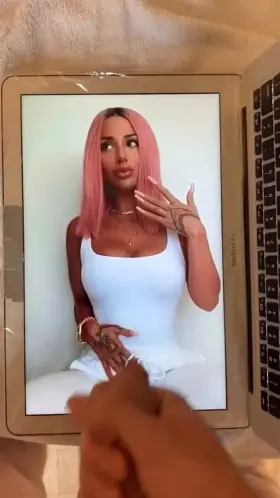 Love the look of my cum on her tits