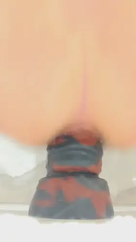 Riding a thick toy hard