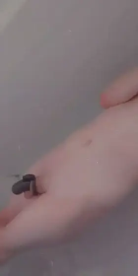 I was told to take a shower plugged and caged I do as Im told like a good kitty