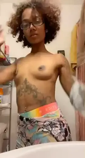 Amateur Cutie Stripping Down and Spreading Her Cute Little Butt