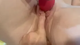 Don’t worry he’s just getting me ready for you 💦 want to finish the job?